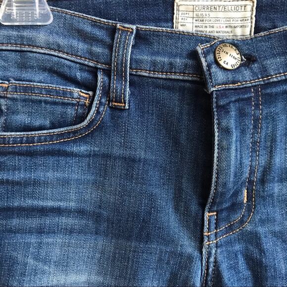 Current/Elliott Stiletto Distressed Skinny Jeans Size 27 Mid Rise Destroy Denim - Picture 5 of 8